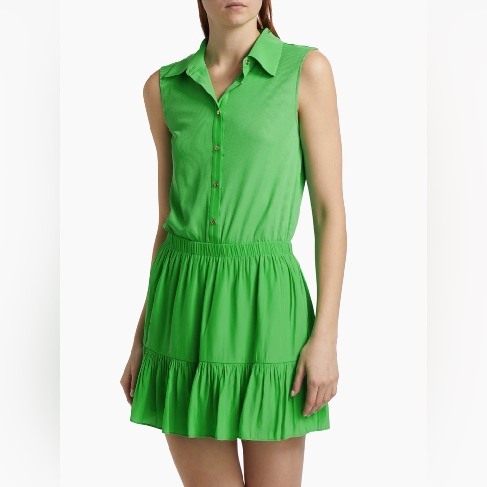 Women’s RAMY BROOK Odette sleeveless green mini Shirtdress- Size small